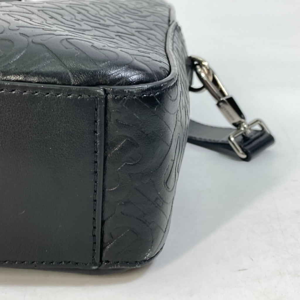 Burberry Black Leather Handbag Shoulder Bag (Pre-Owned)