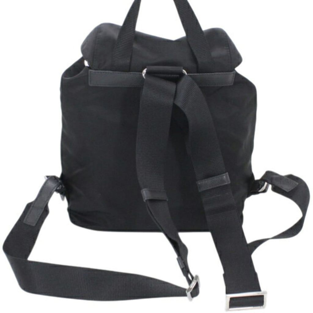 Prada Black Nero Nylon Leather Backpack (Pre-Owned)