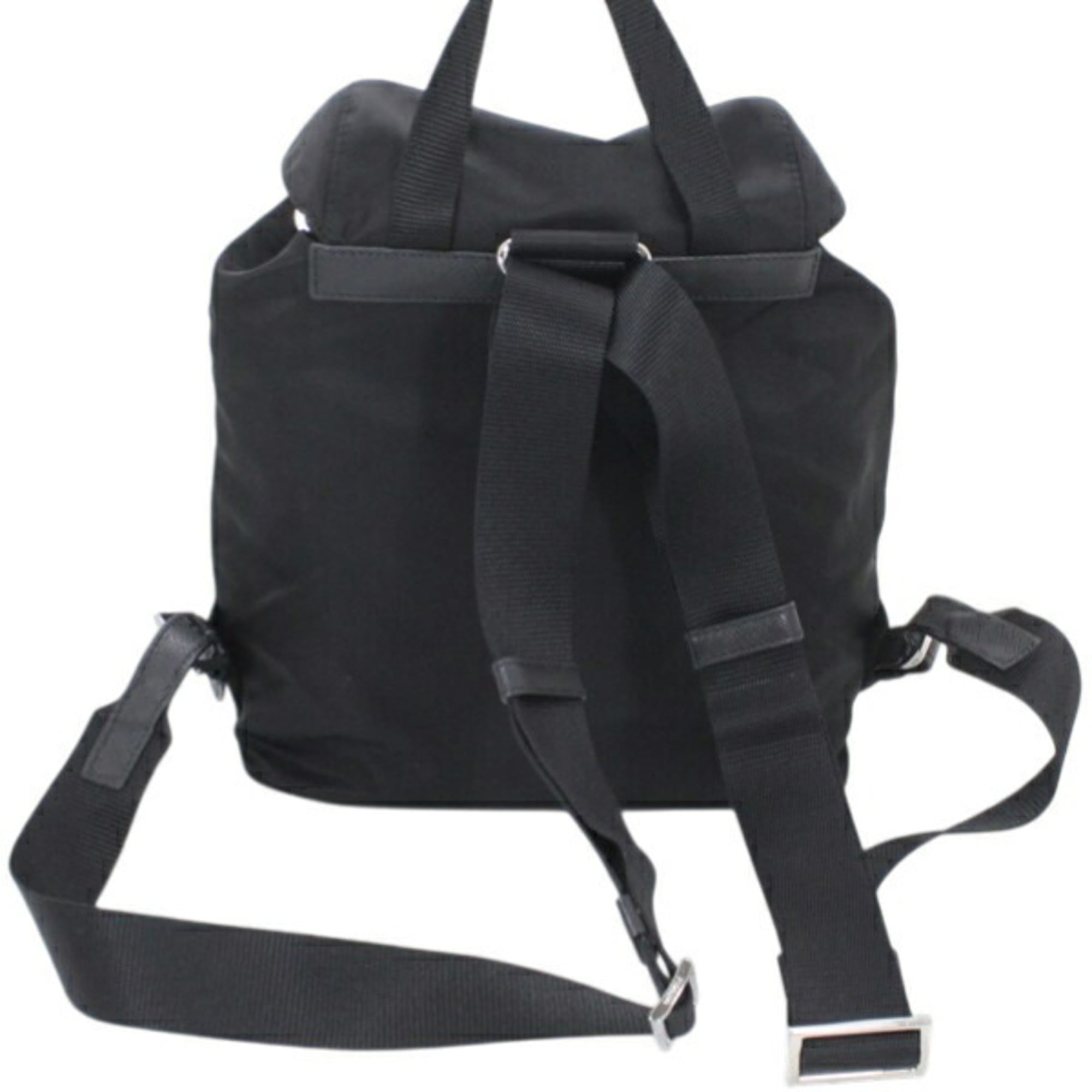 Prada Black Nero Nylon Leather Backpack (Pre-Owned)