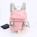 Prada Gray Pink Nylon Leather Backpack (Pre-Owned)