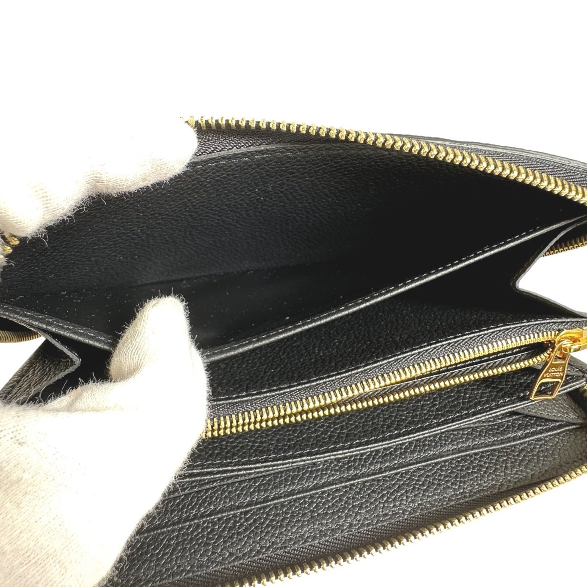 Louis Vuitton Black Monogram Empreinte Long Wallet (Bi-Fold) (Pre-Owned)