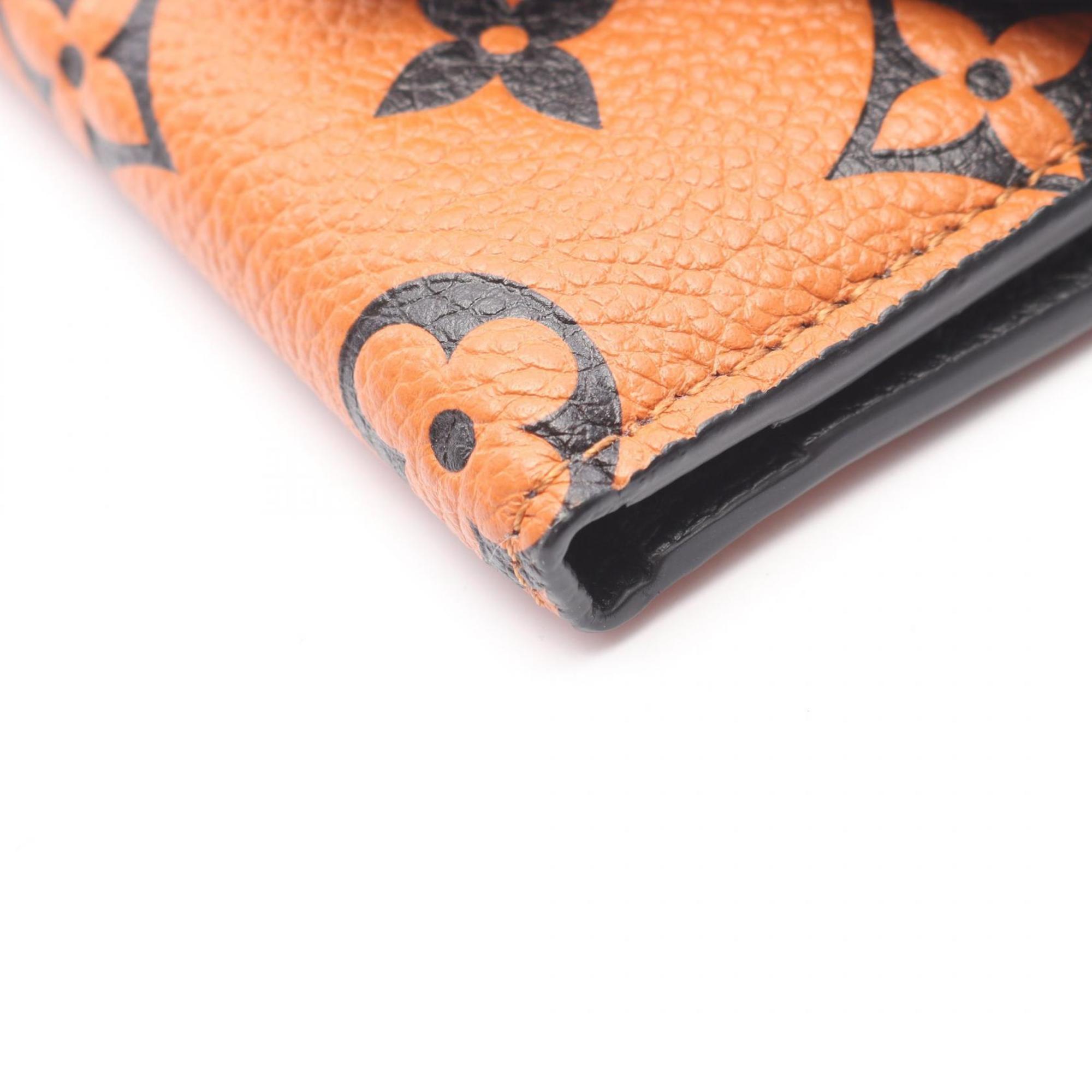 Louis Vuitton Black Brown Monogram Empreinte Leather Wallet (Tri-Fold) (Pre-Owned)