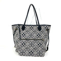 Louis Vuitton Black White Jacquard Leather Shoulder Bag Tote Bag (Pre-Owned)