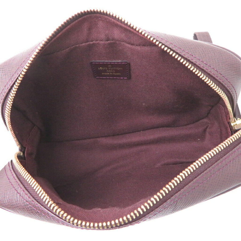 Louis Vuitton Acajou Brown Taiga Leather Clutch Bag Pouch (Pre-Owned)