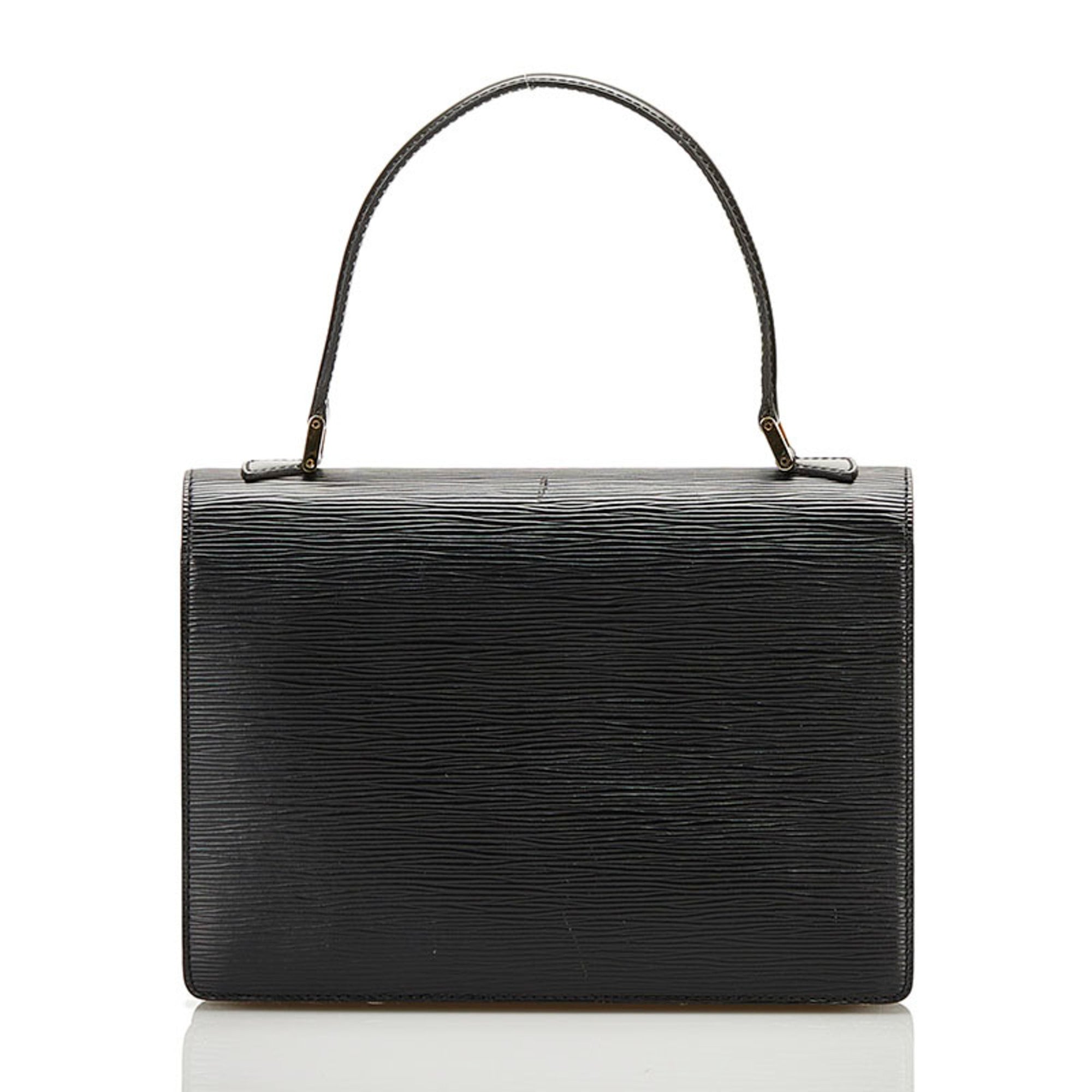 Louis Vuitton Black Noir Leather Handbag (Pre-Owned)