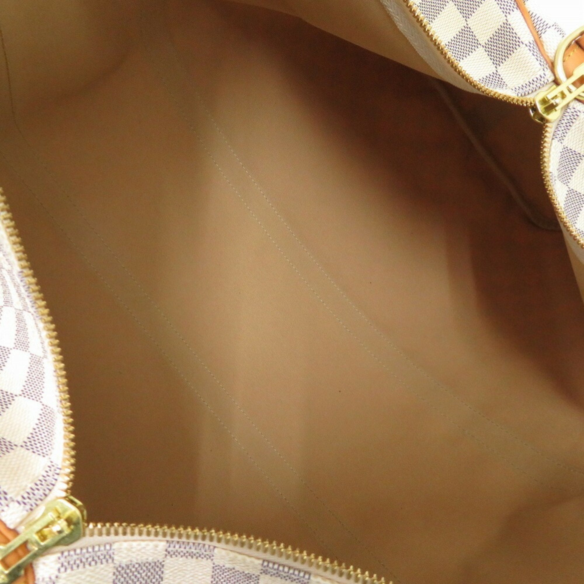 Louis Vuitton White Damier Azur Boston Bag (Pre-Owned)