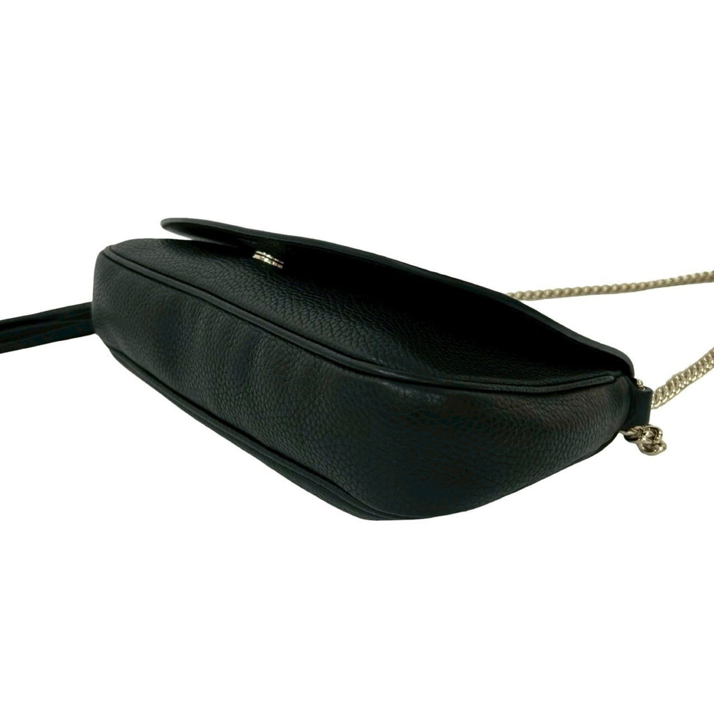 Gucci Black Leather Pochette Shoulder Bag (Pre-Owned)