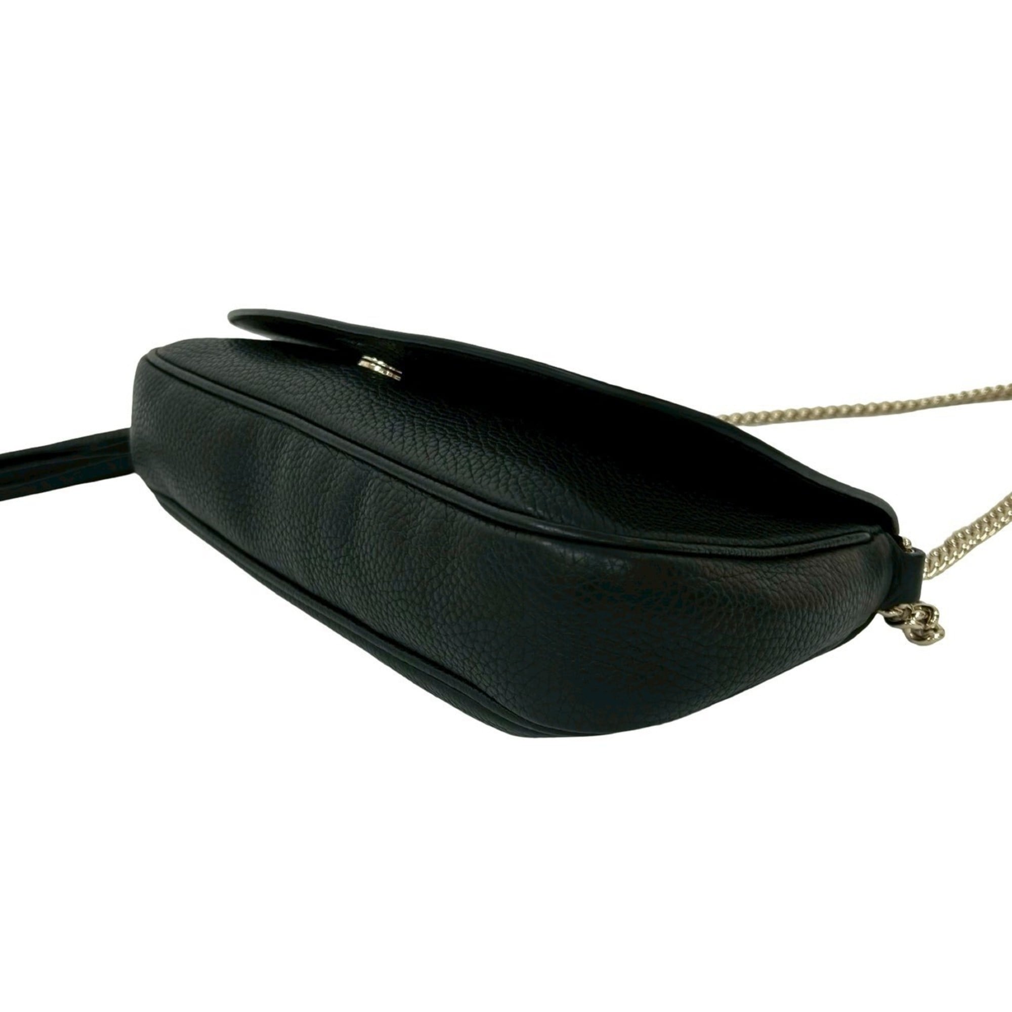Gucci Black Leather Pochette Shoulder Bag (Pre-Owned)