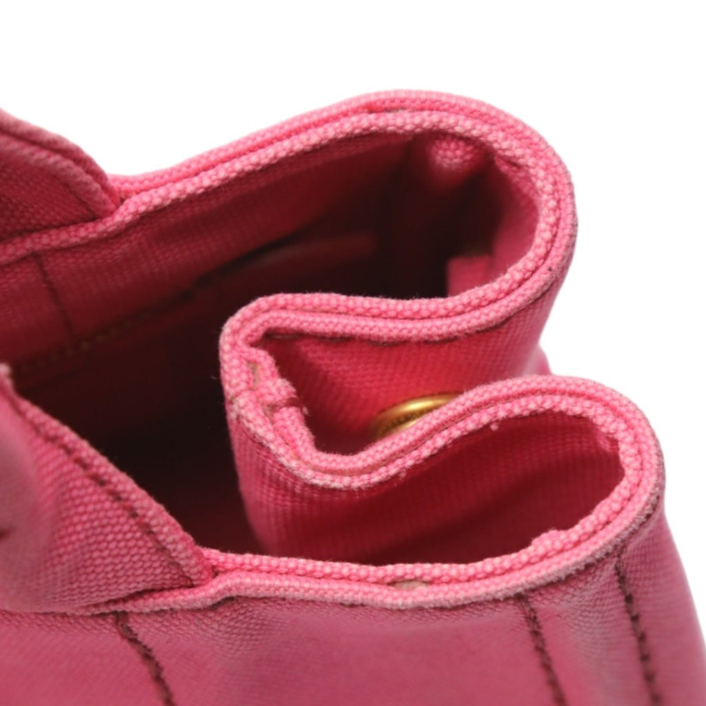 Prada Canapa Pink Cotton Canvas Tote Bag (Pre-Owned)