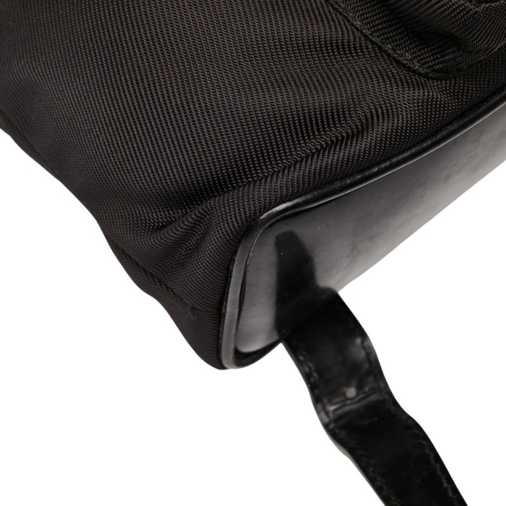 Gucci Black Nylon Leather Backpack (Pre-Owned)