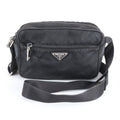 Prada Black Nylon Leather Shoulder Bag (Pre-Owned)
