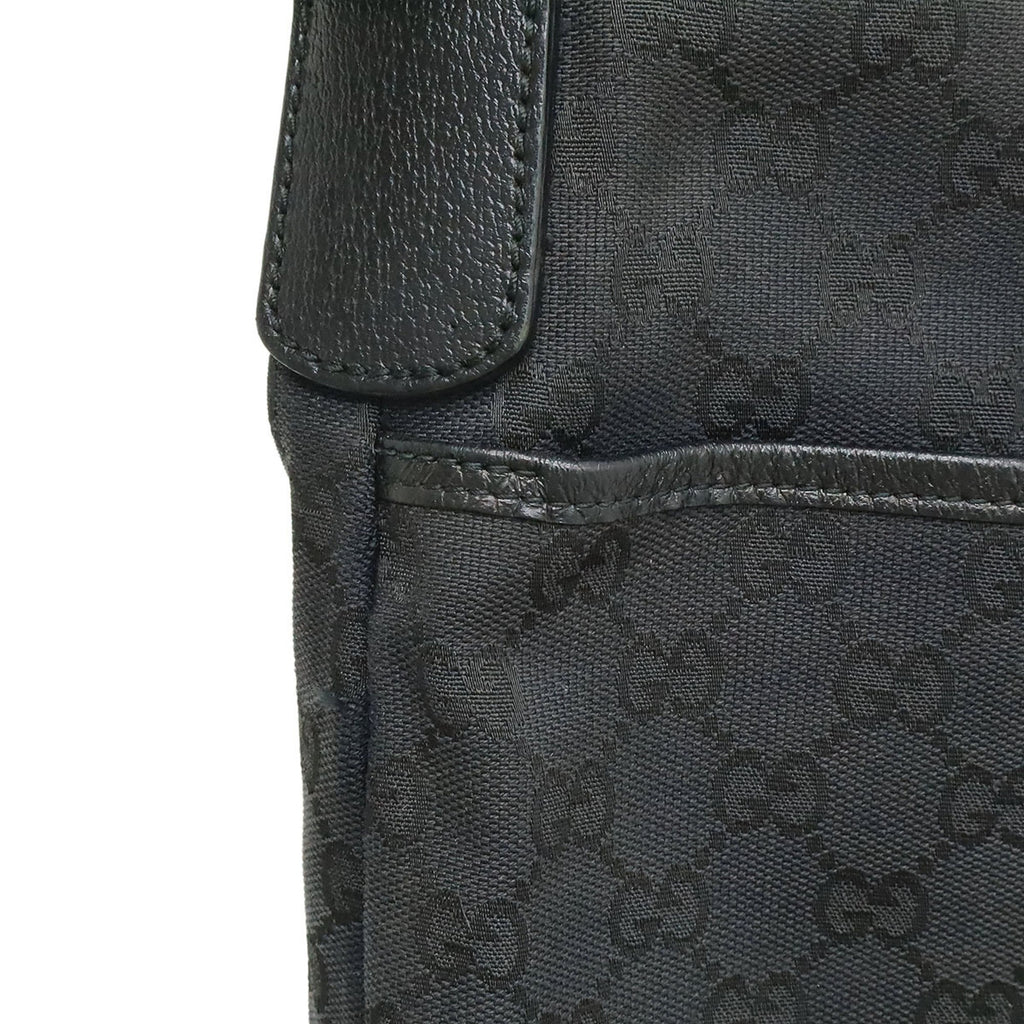 Gucci Black Green Red Color Gg Canvas Shoulder Bag (Pre-Owned)
