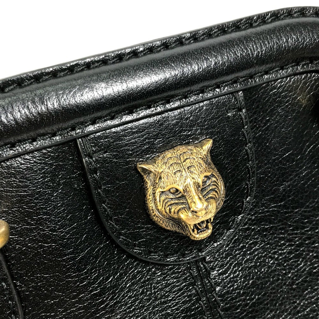 Gucci Black Leather Clutch Bag Shoulder Bag (Pre-Owned)