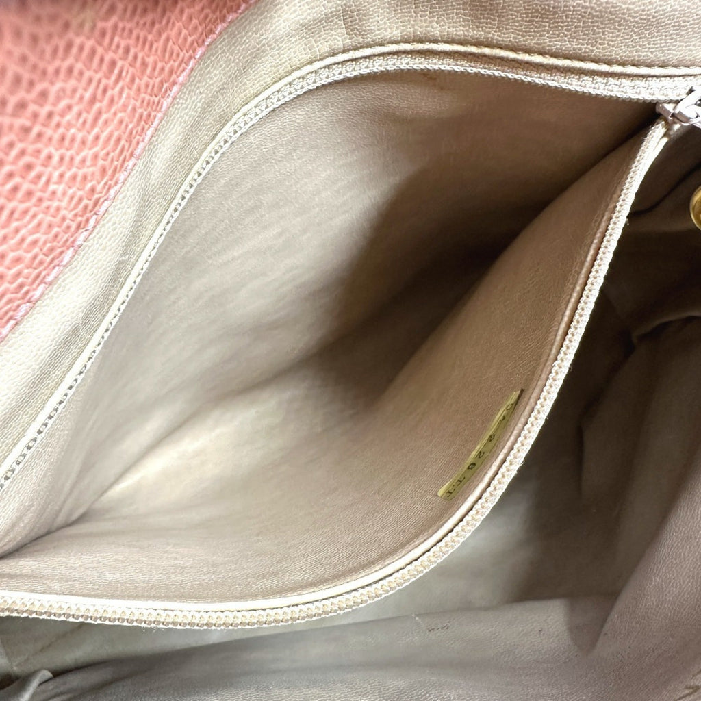 Chanel Pink Grained Calfskin Shoulder Bag Tote Bag (Pre-Owned)