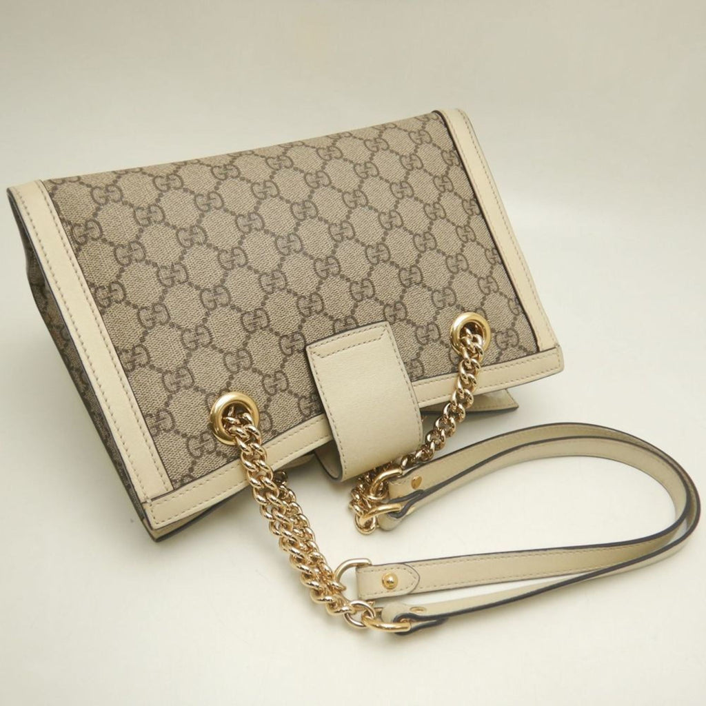 Gucci Padlock Beige Ivory Gg Supreme Tote Bag (Pre-Owned)