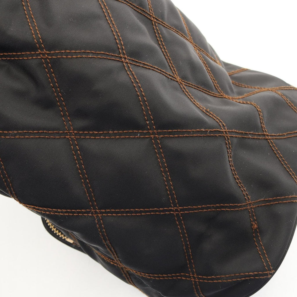 Prada Black Nylon Saffiano Triangle Handbag (Pre-Owned)