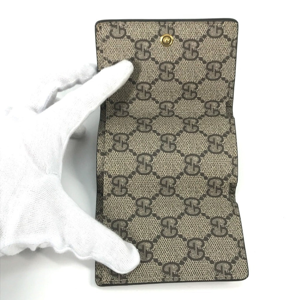 Gucci Beige White Gg Supreme Wallet (Tri-Fold) (Pre-Owned)