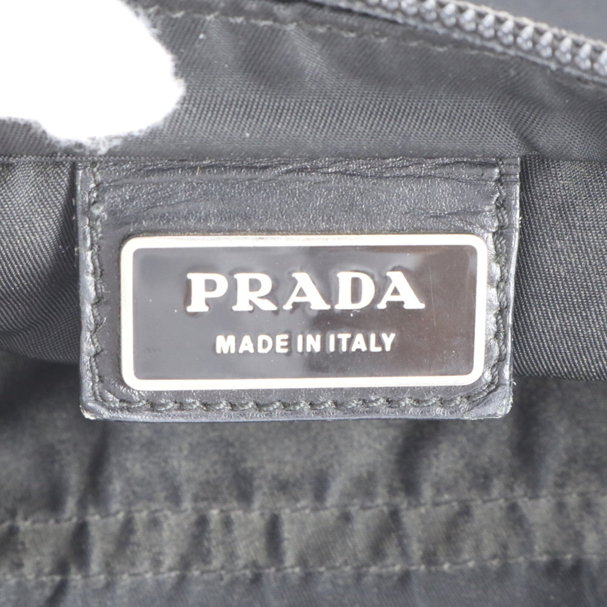 Prada Black Nylon Leather Shoulder Bag (Pre-Owned)