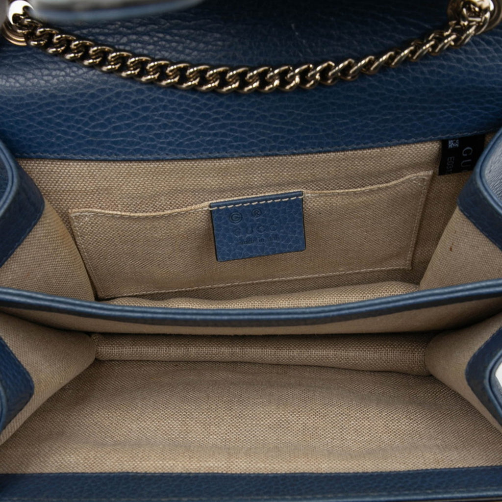 Gucci Blue Leather Shoulder Bag (Pre-Owned)