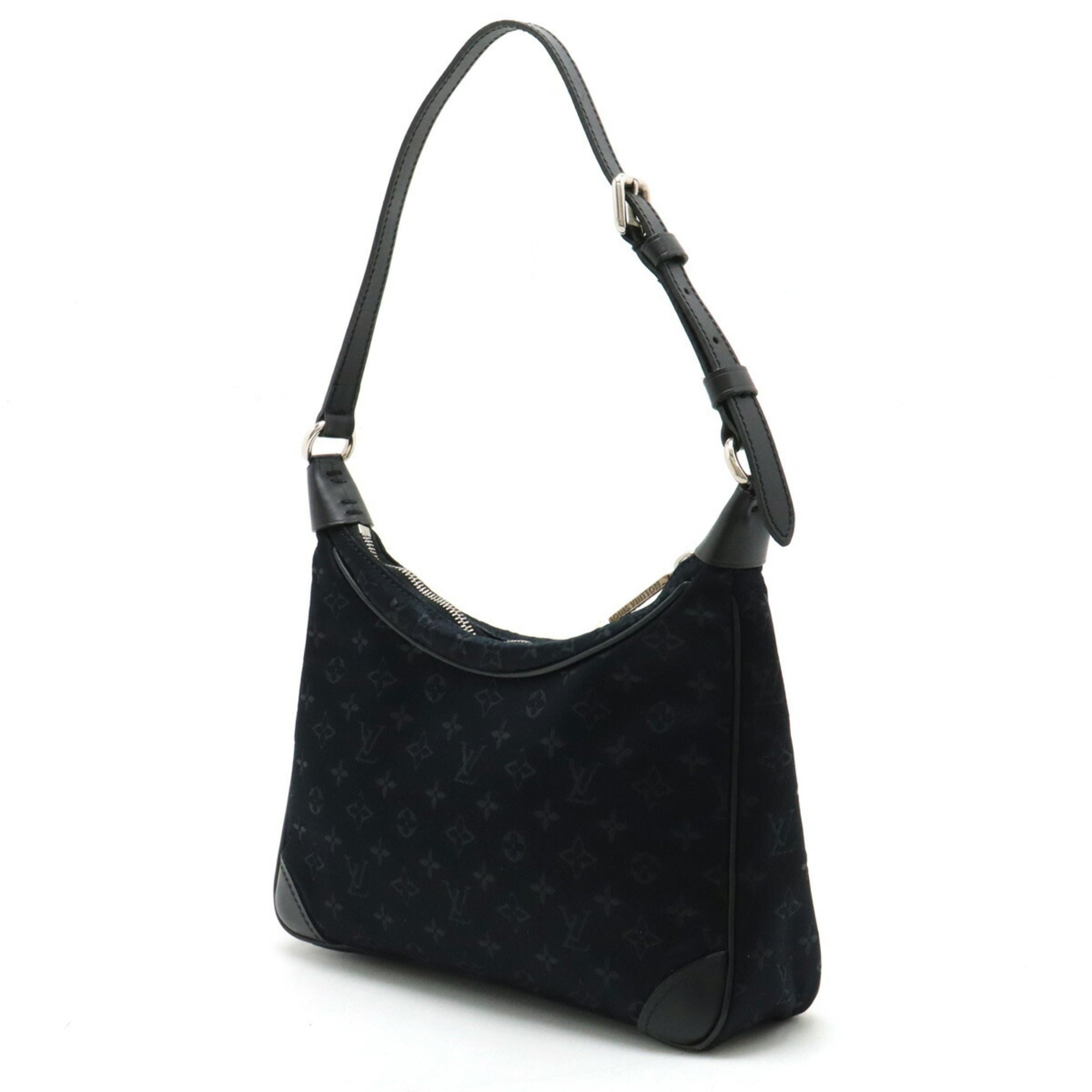 Louis Vuitton Black Monogram Noir Monogram Satin Handbag Pouch (Pre-Owned)