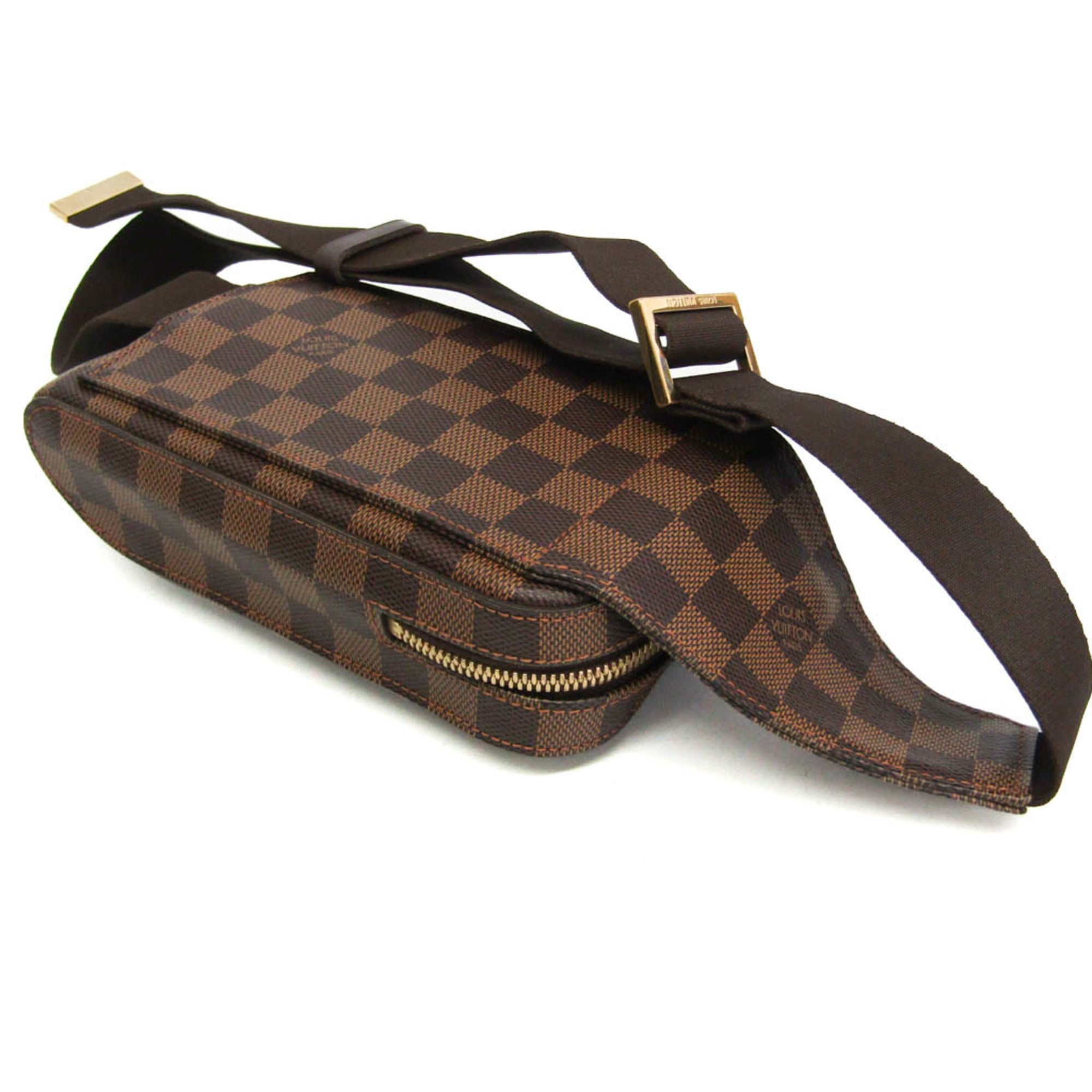 Louis Vuitton Geronimos Waist Bag Damier Brown Canvas Shoulder Bag Bag (Pre-Owned)