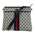 Gucci Gg Canvas Beige Navy Gg Canvas Shoulder Bag (Pre-Owned)