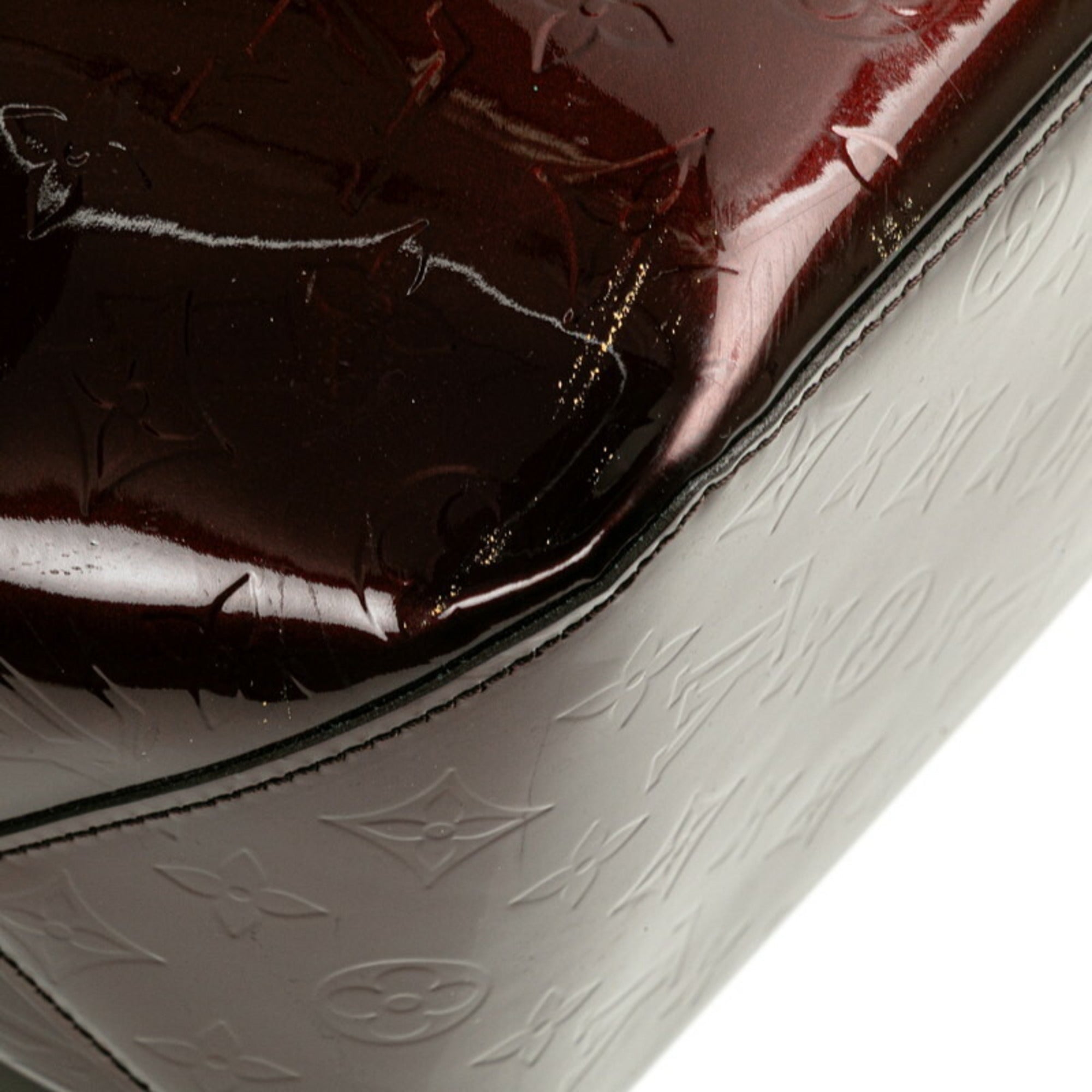 Louis Vuitton Amarante Brown Patent Leather Leather Handbag Shoulder Bag (Pre-Owned)