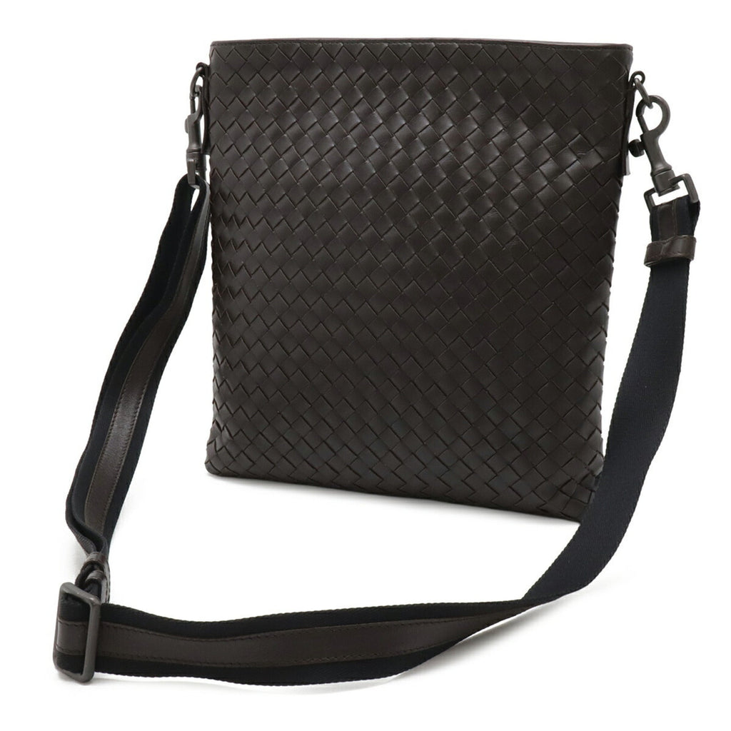 Bottega Veneta Brown Dark Brown Intrecciato Shoulder Bag (Pre-Owned)