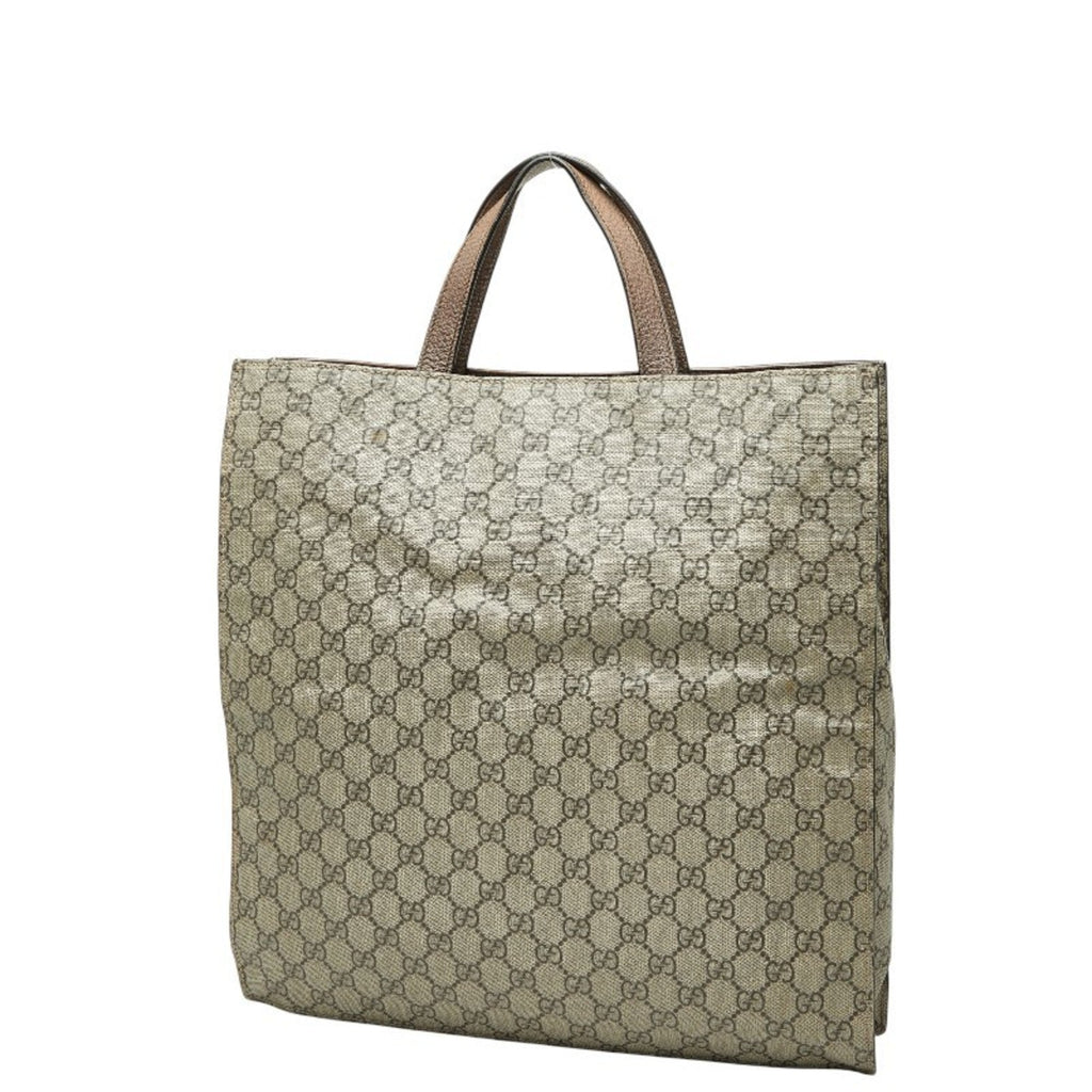 Gucci Beige Multi-Color Pvc Leather Shoulder Bag Tote Bag (Pre-Owned)
