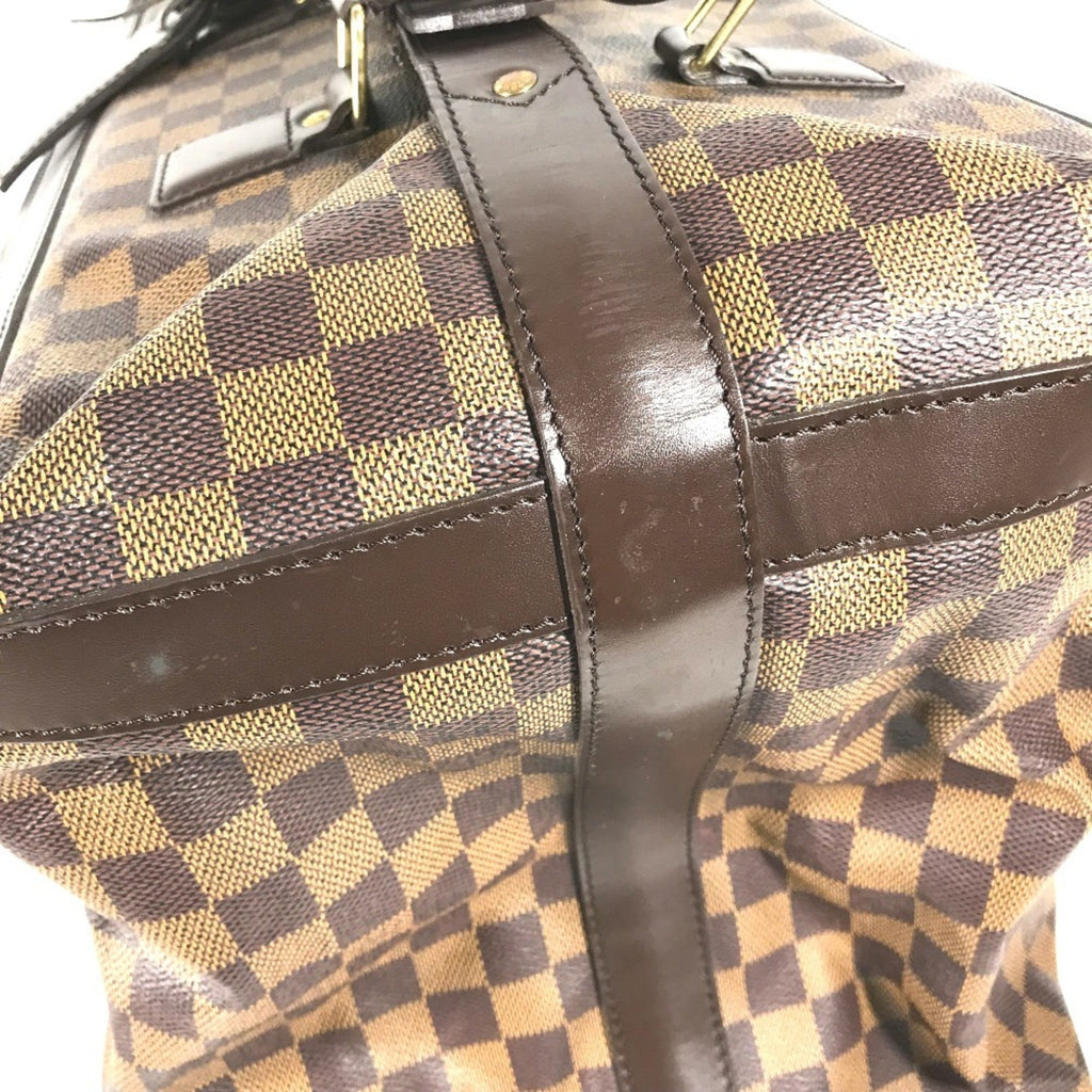 Louis Vuitton Damier Brown Ebene Damier Canvas Boston Bag Handbag (Pre-Owned)