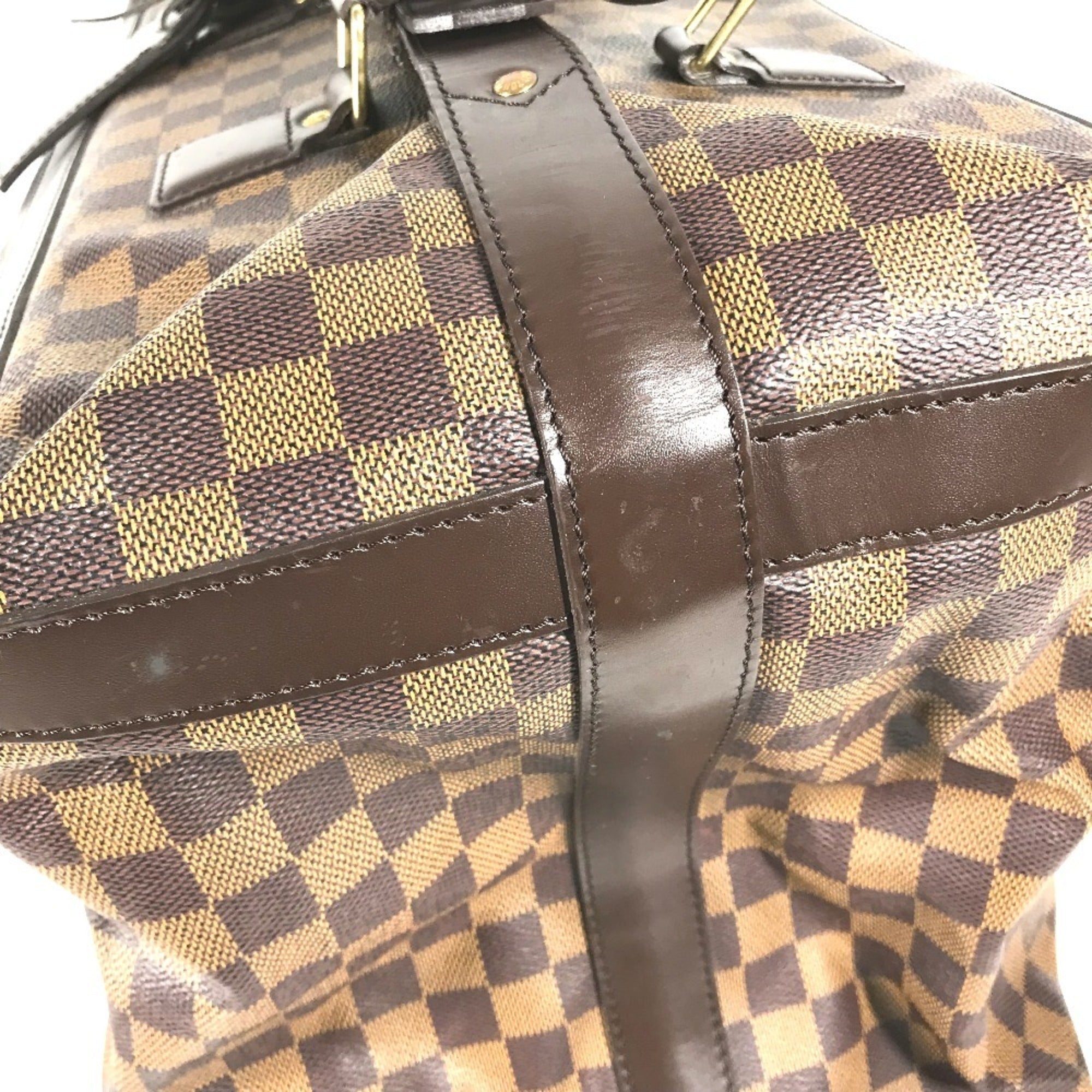 Louis Vuitton Damier Brown Ebene Damier Canvas Boston Bag Handbag (Pre-Owned)
