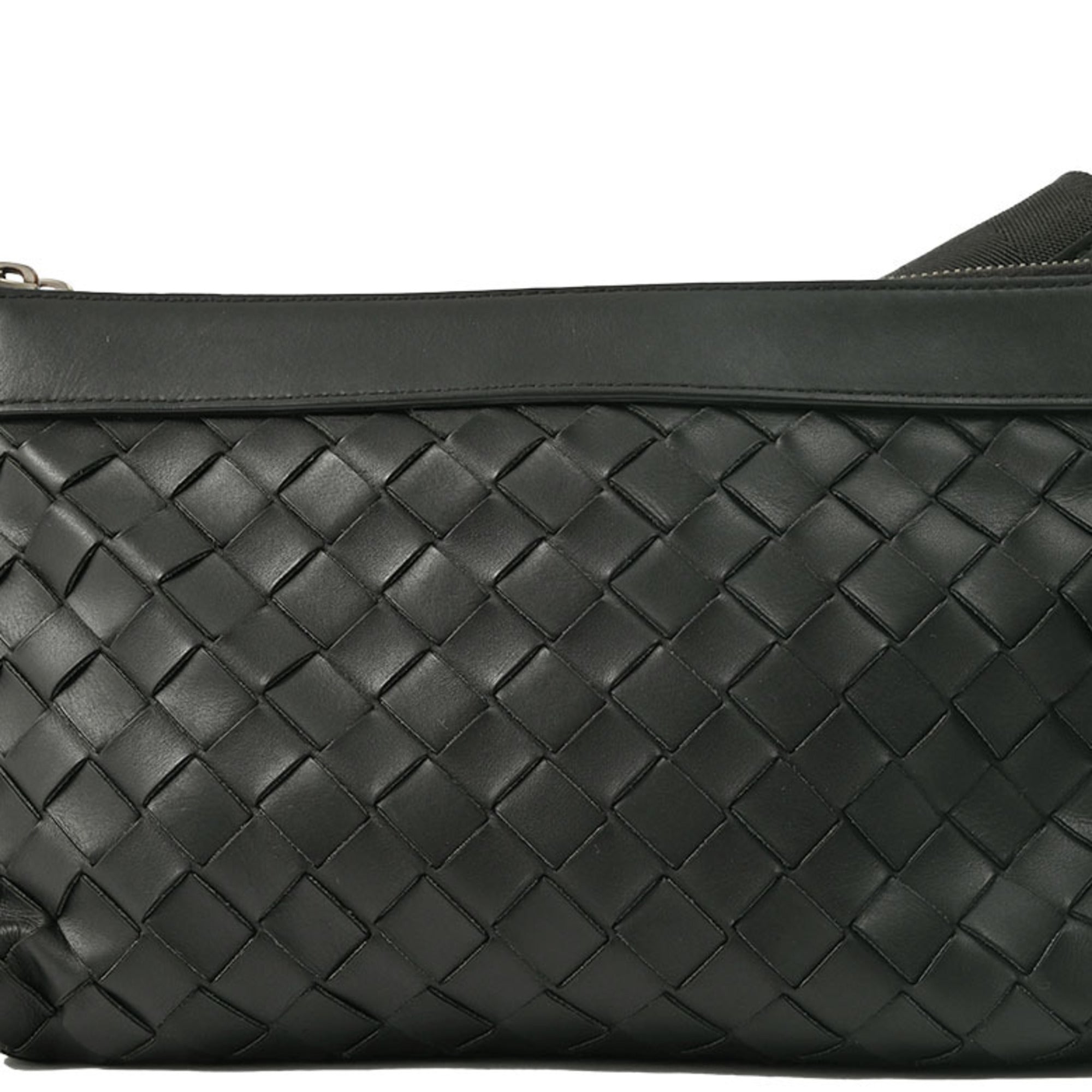 Bottega Veneta Black Polypropylene Leather Clutch Bag Shoulder Bag (Pre-Owned)