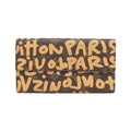 Louis Vuitton Monogram Graffiti Marron Peach Coated Canvas Long Wallet (Bi-Fold) (Pre-Owned)