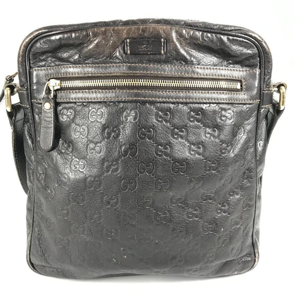 Gucci Brown Leather Pochette Shoulder Bag (Pre-Owned)