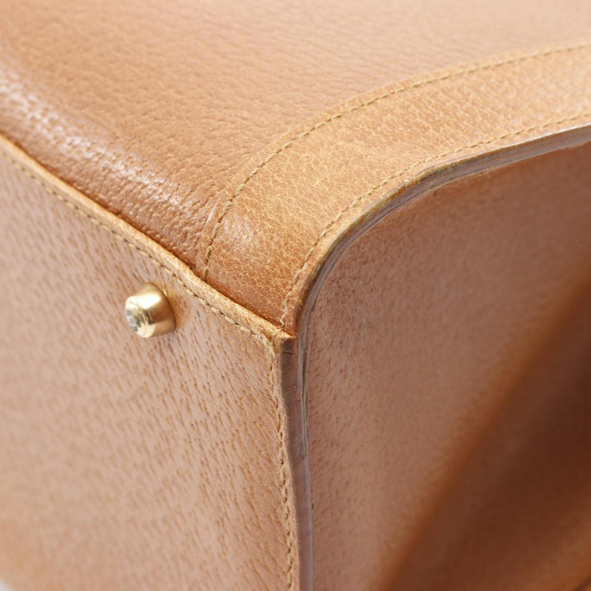 Gucci Brown Leather Tote Bag (Pre-Owned)