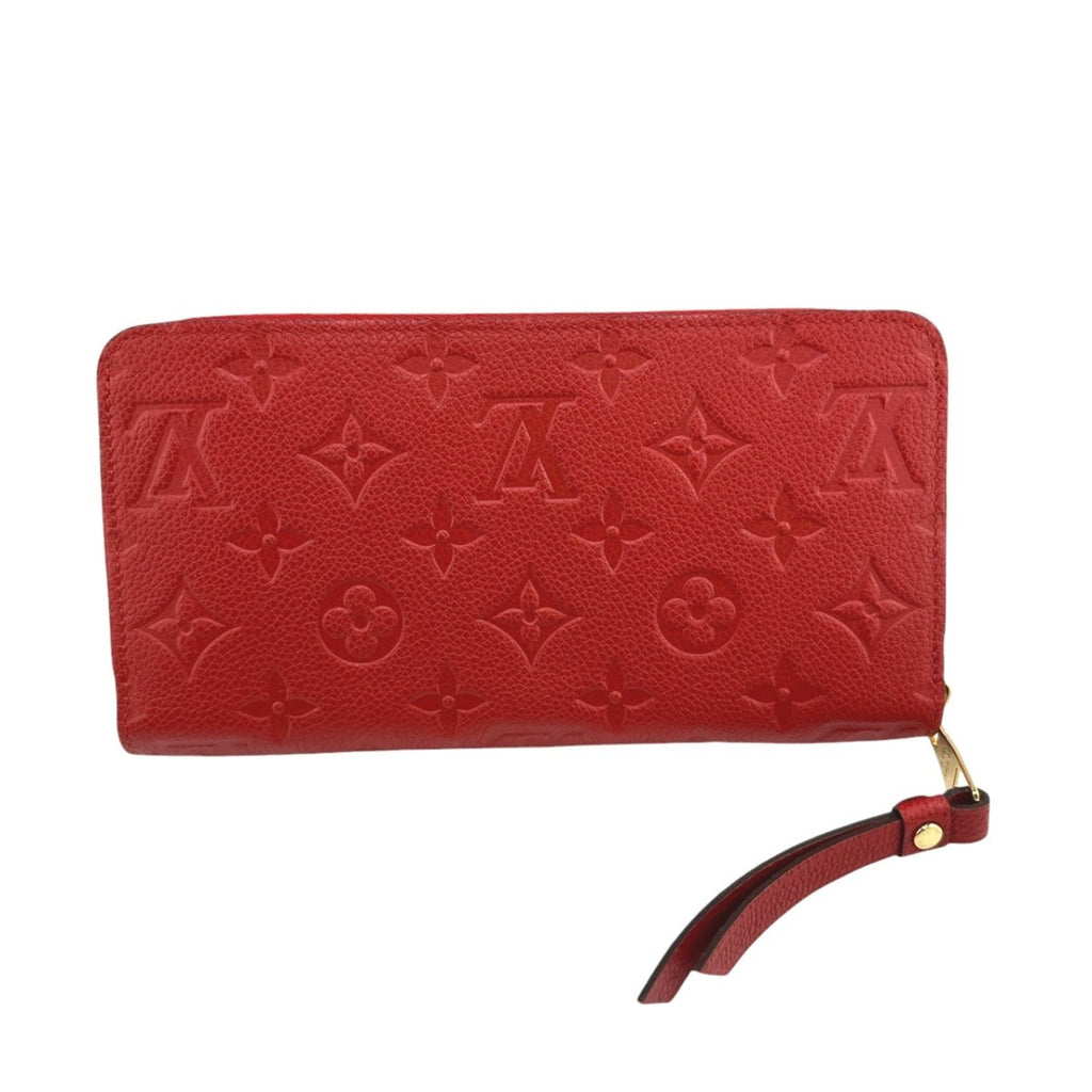Louis Vuitton Red Color Monogram Empreinte Long Wallet (Bi-Fold) (Pre-Owned)