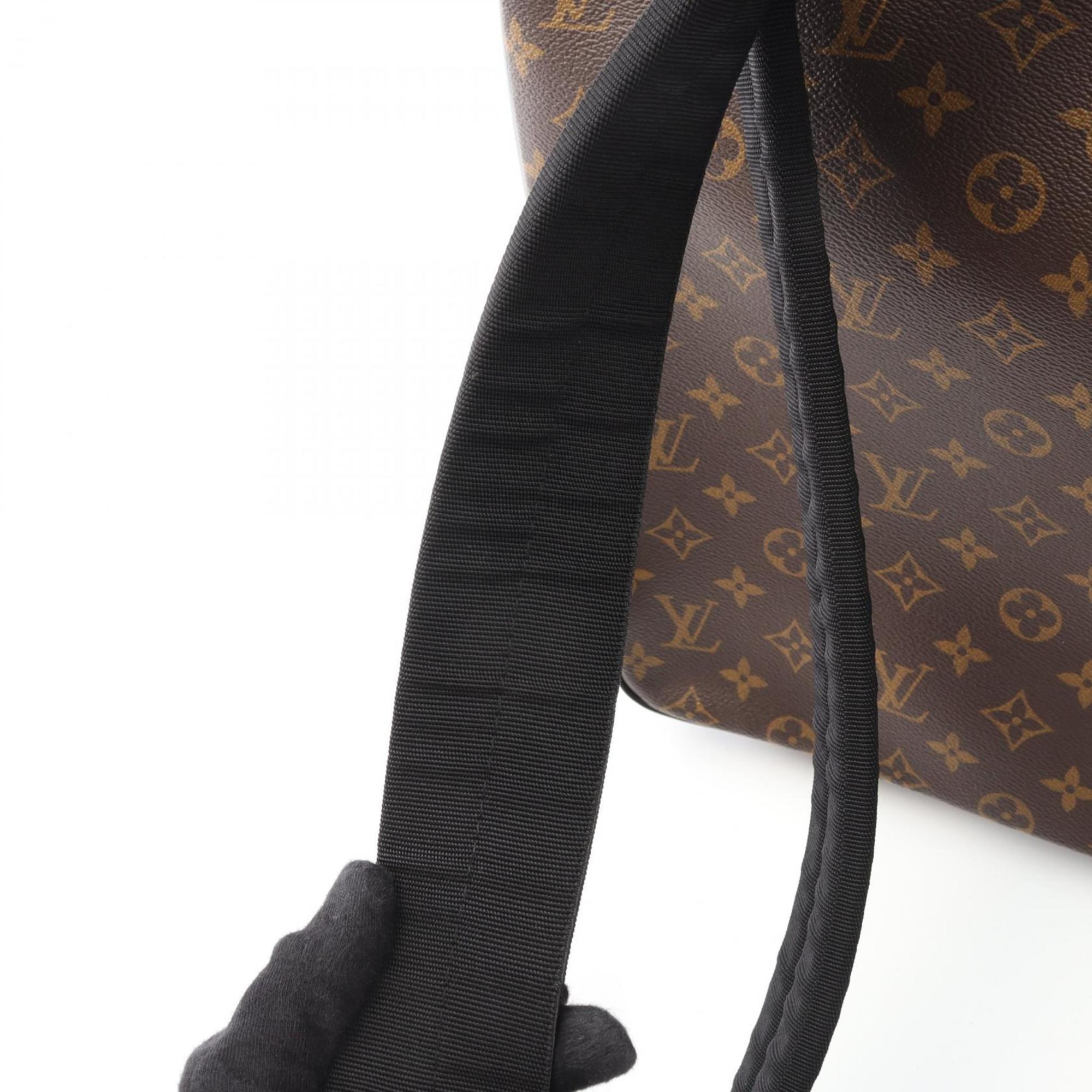 Louis Vuitton Black Brown Monogram Macassar Coated Canvas Monogram Pvc Leather Backpack (Pre-Owned)