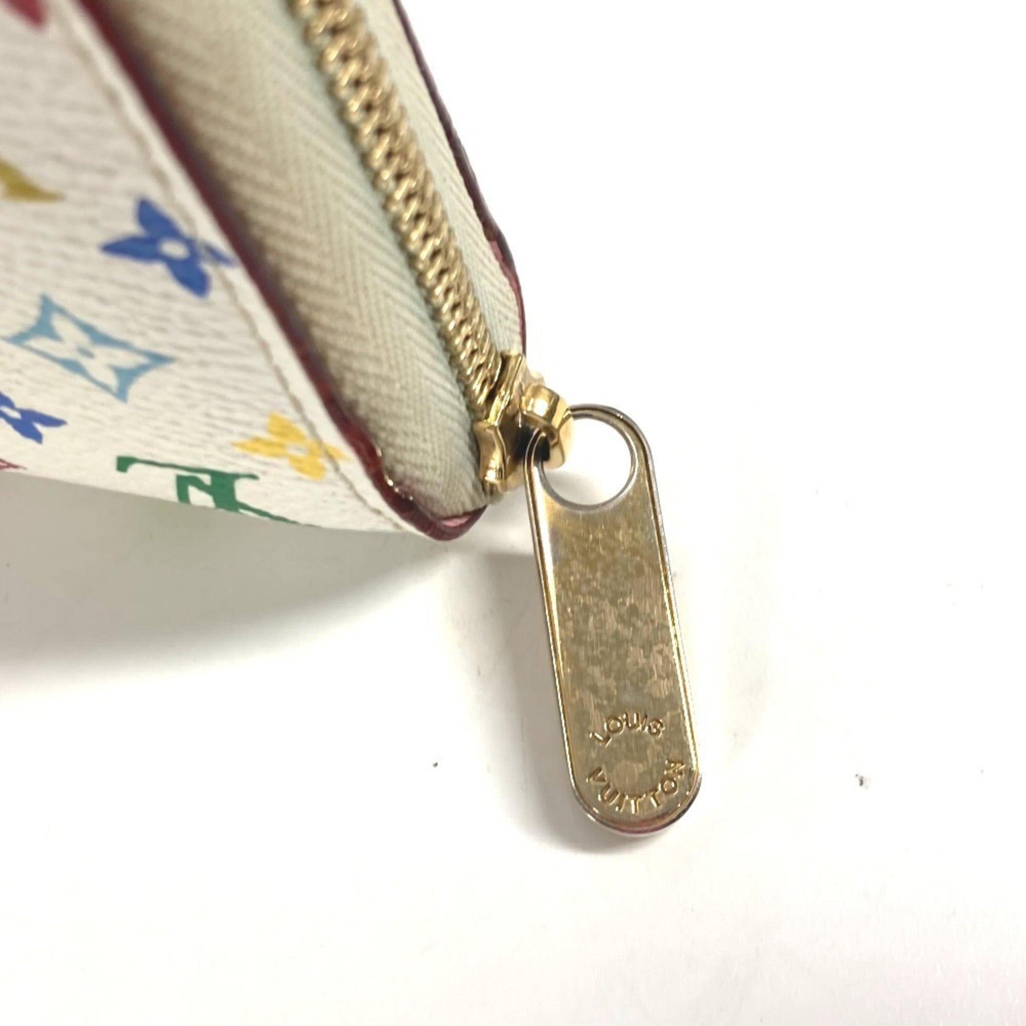 Louis Vuitton Monogram Multicolore Litchi White Monogram Multicolore Coin Purse/Coin Case (Pre-Owned)