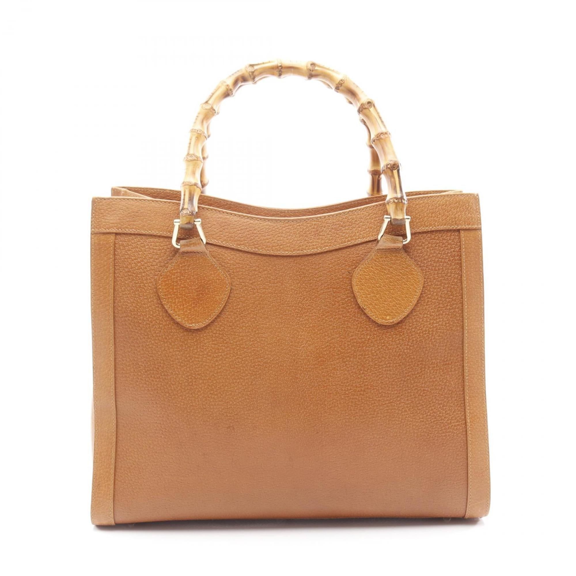 Gucci Brown Leather Tote Bag (Pre-Owned)