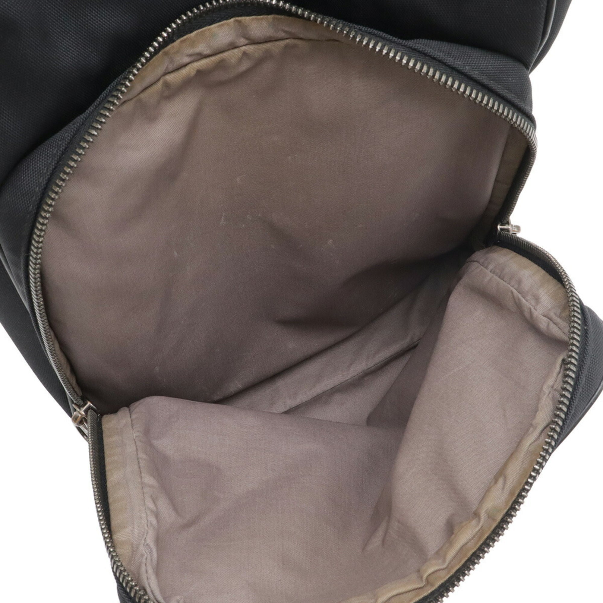 Bottega Veneta Black Nylon Canvas Leather Shoulder Bag Sling Bag (Pre-Owned)