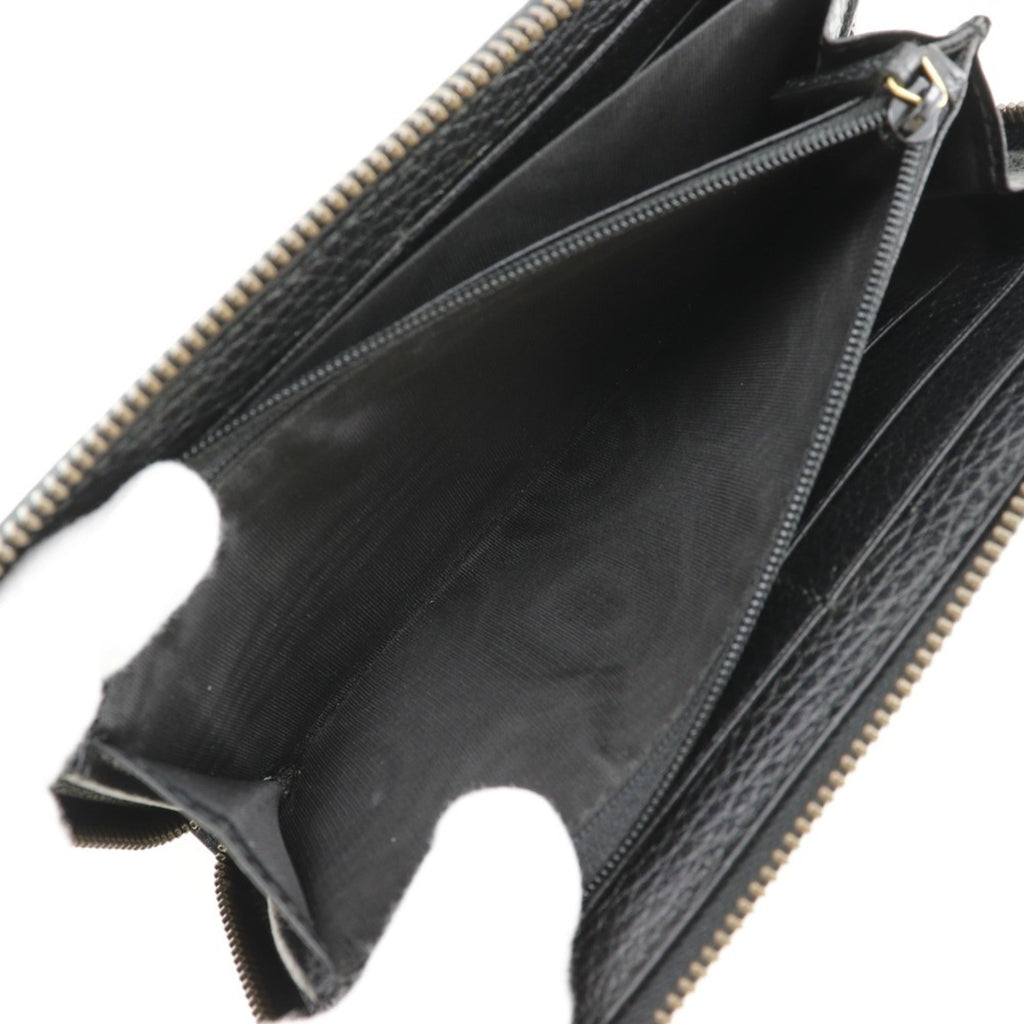 Gucci Black Leather Long Wallet (Bi-Fold) (Pre-Owned)