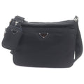 Prada Black Nylon Saffiano Triangle Pouch Shoulder Bag (Pre-Owned)
