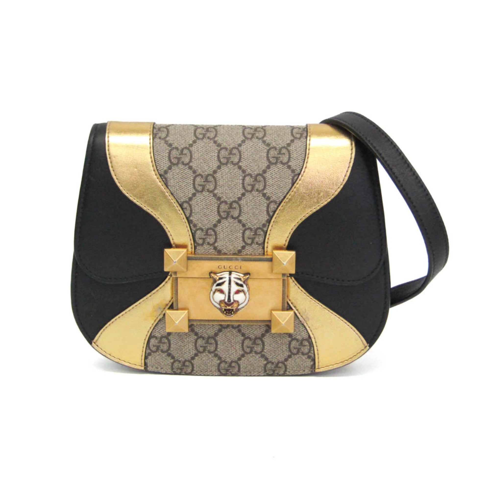 Gucci Osiride Shoulder Bag Gg Coated Canvas And Leather Beige Canvas Shoulder Bag Bag (Pre-Owned)