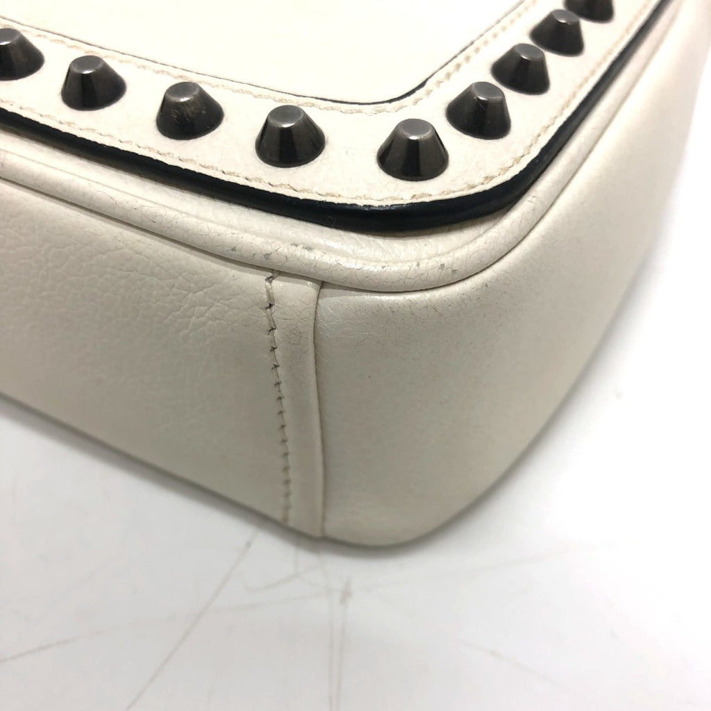 Prada White Leather Shoulder Bag (Pre-Owned)