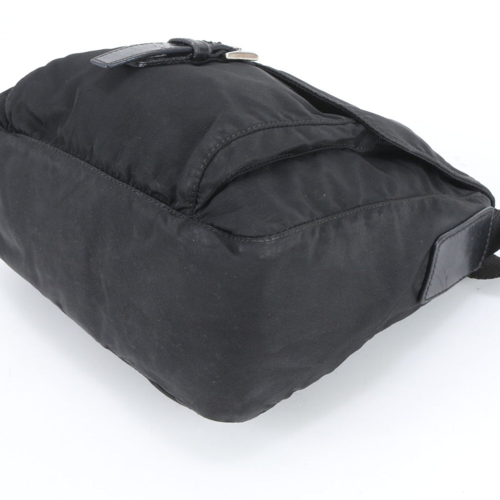 Prada Black Nylon Leather Shoulder Bag (Pre-Owned)