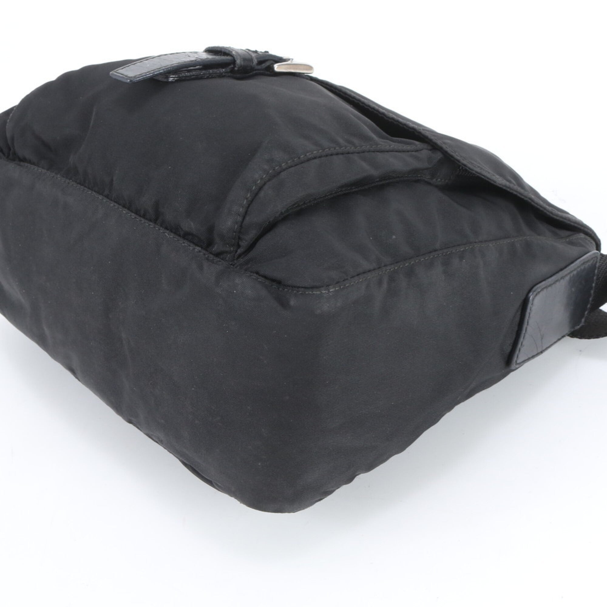 Prada Black Nylon Leather Shoulder Bag (Pre-Owned)