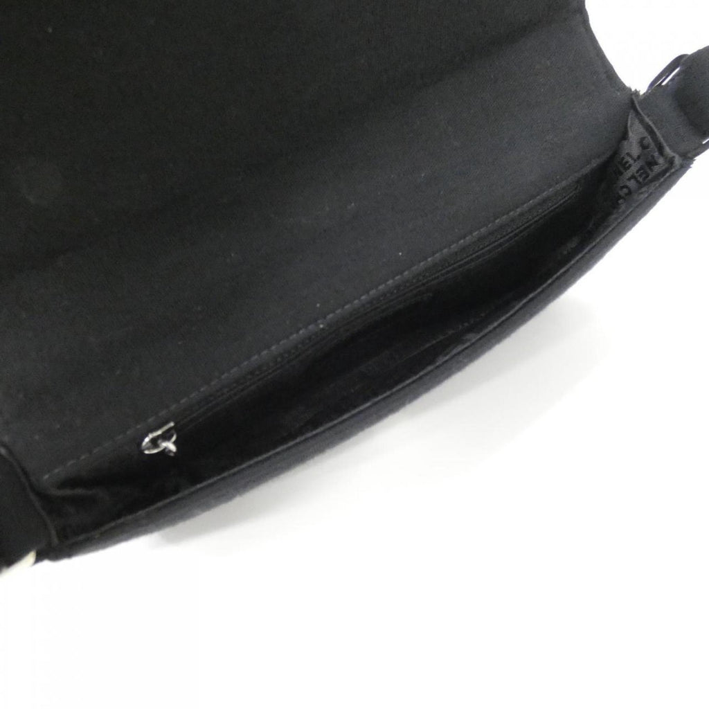 Chanel Black Canvas Shoulder Bag (Pre-Owned)