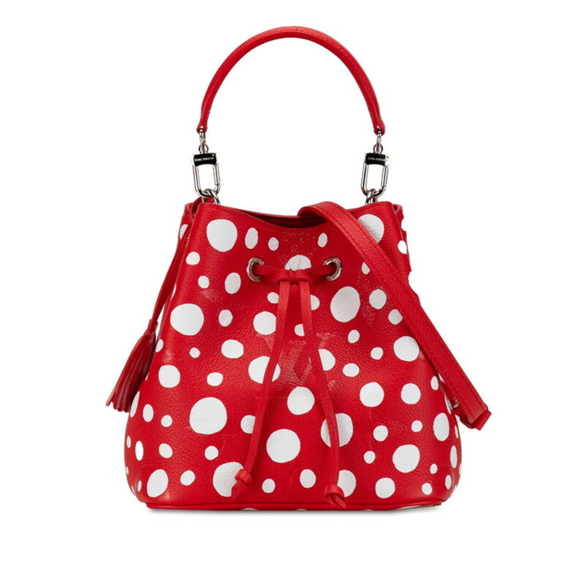 Louis Vuitton Red Color White Leather Handbag Shoulder Bag (Pre-Owned)