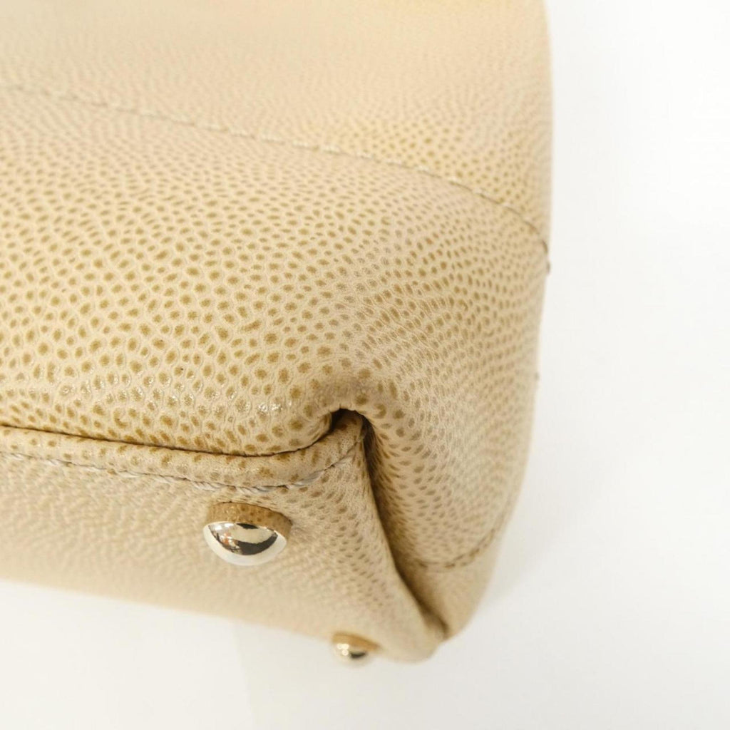 Chanel Beige Caviar Leather Handbag (Pre-Owned)