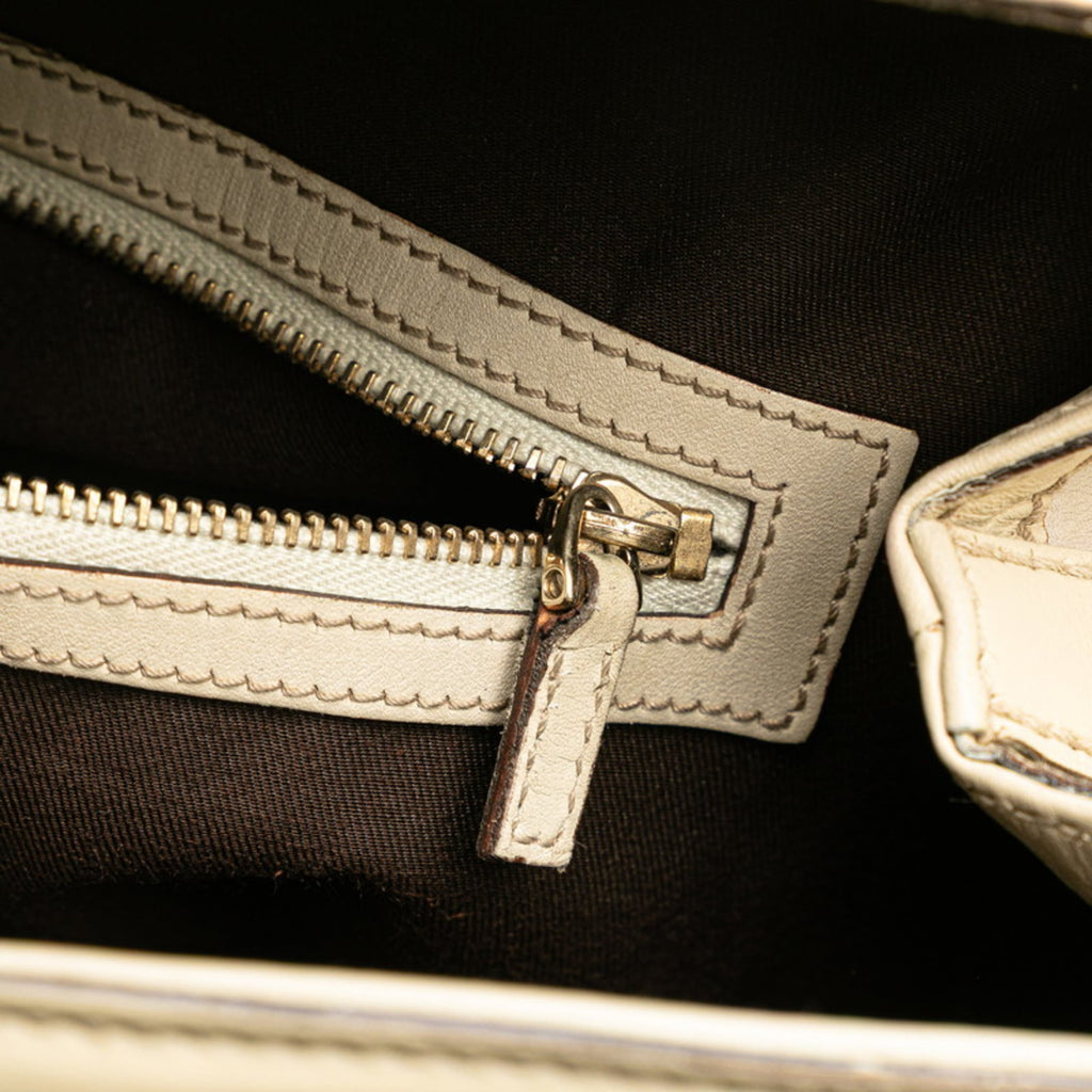 Gucci Guccissima Beige Leather Handbag (Pre-Owned)